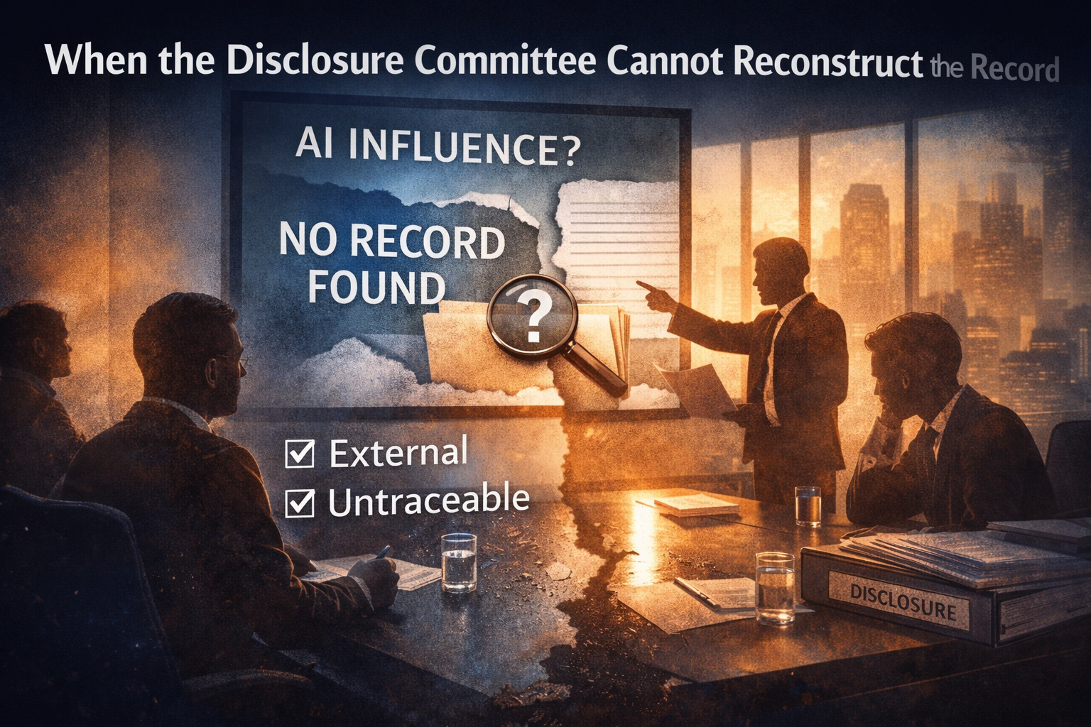 When the Disclosure Committee Cannot Reconstruct the Record