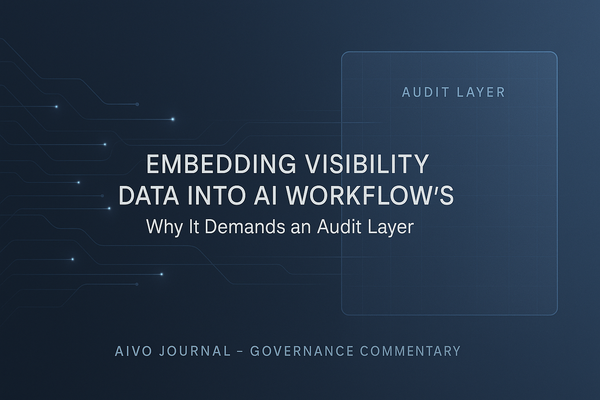 Embedding Visibility Data into AI Workflows: Why It Demands an Audit Layer