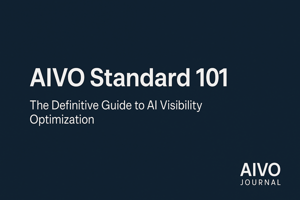 AIVO Standard 101 — The Definitive Guide to AI Visibility Optimization
