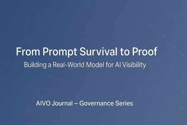 From Prompt Survival to Proof: Building a Real-World Model for AI Visibility