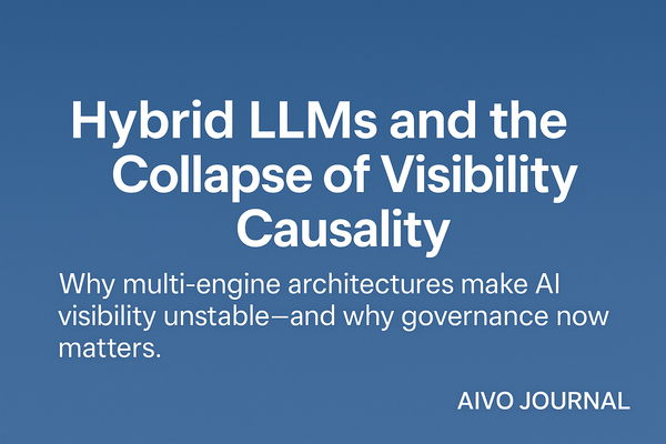 Hybrid LLMs and the Collapse of Visibility Causality