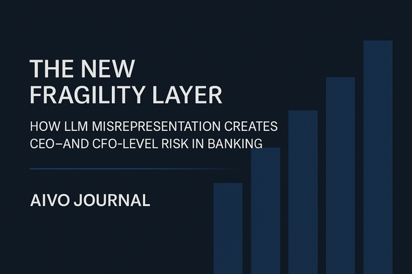 The New Fragility Layer: How LLM Misrepresentation Creates CEO- and CFO-Level Risk in Banking