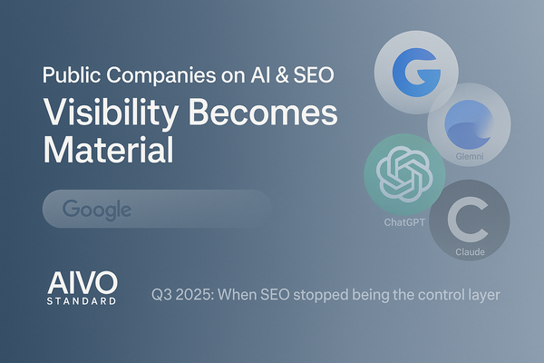 What Public Companies Are Really Signaling About AI Visibility Risk