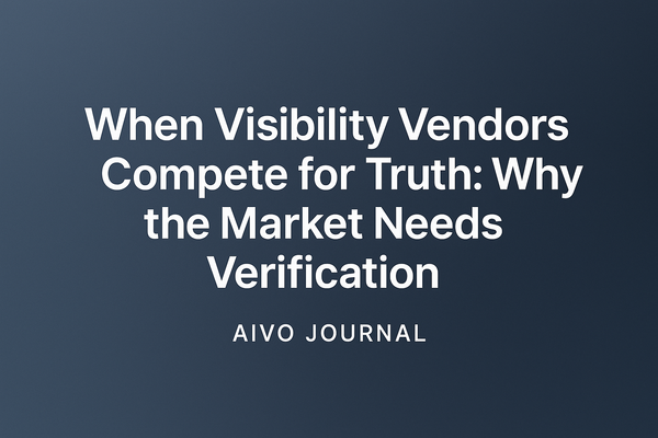 When Visibility Vendors Compete for Truth: Why the Market Needs Verification