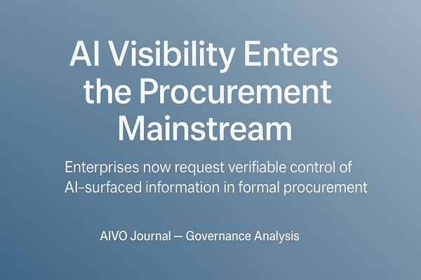 AI Visibility Enters the Procurement Mainstream