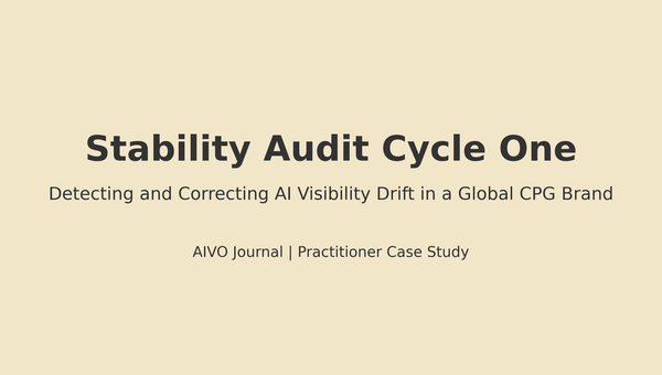 Stability Audit Cycle One: Visibility Drift Detection and Remediation in Generative AI Assistants