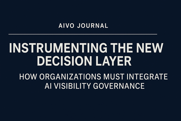 Instrumenting the New Decision Layer: How Organisations Must Integrate AI Visibility Governance