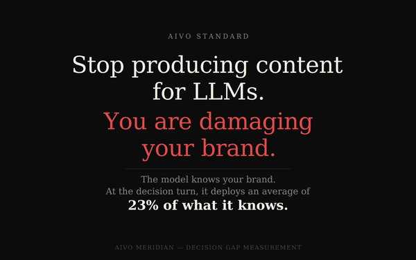 Stop producing content for LLMs. You are damaging your brand.