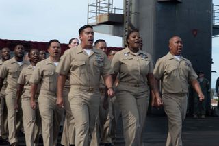 Sailor too thin to make chief