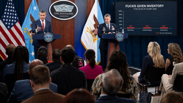 Pentagon facing dangerous shortage of fucks given