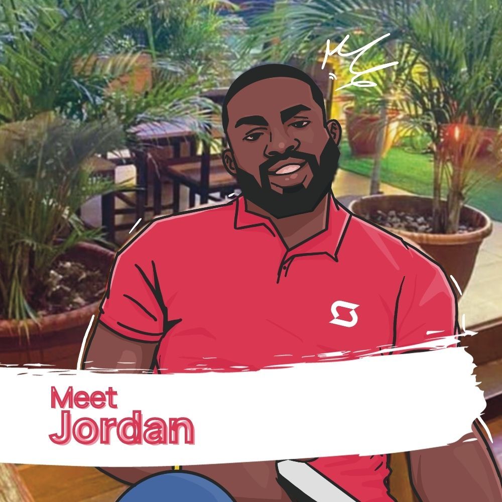 Cartoon image of Jordan Ajibola; CEO of Shipbubble.