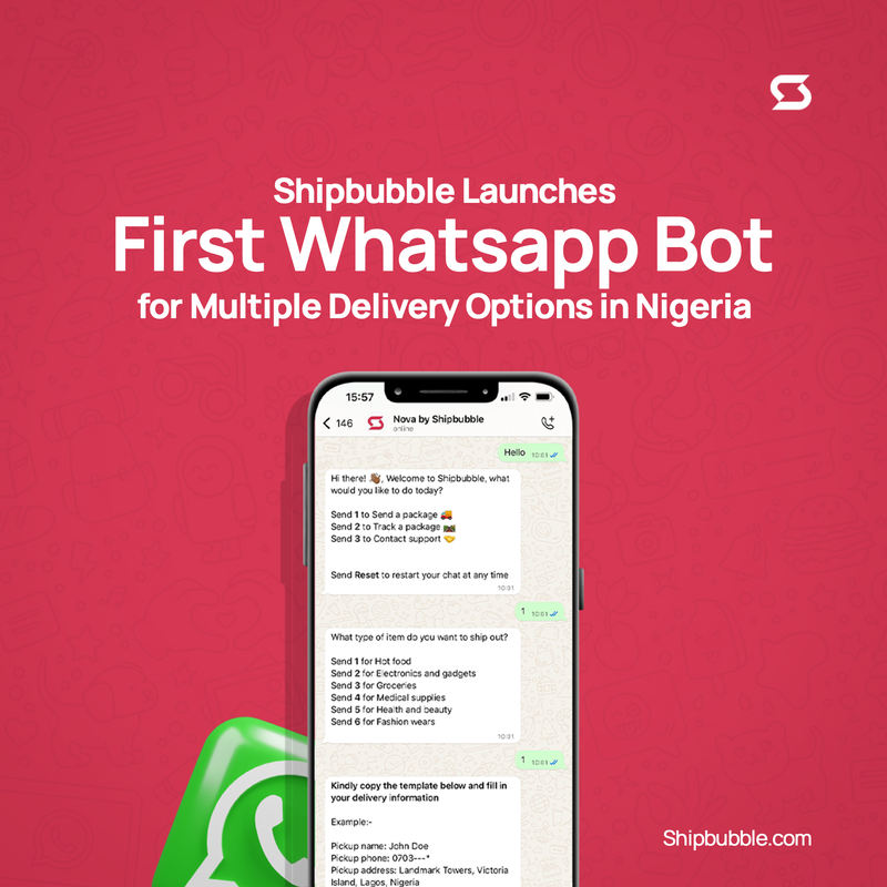 Introducing Nova by Shipbubble; The First Whatsapp Bot For Multiple Delivery Options in Nigeria