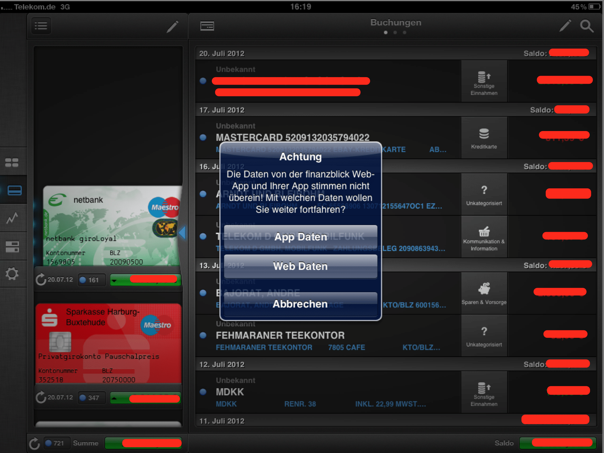 automatischer Sync der Daten zwischen Web und Apps