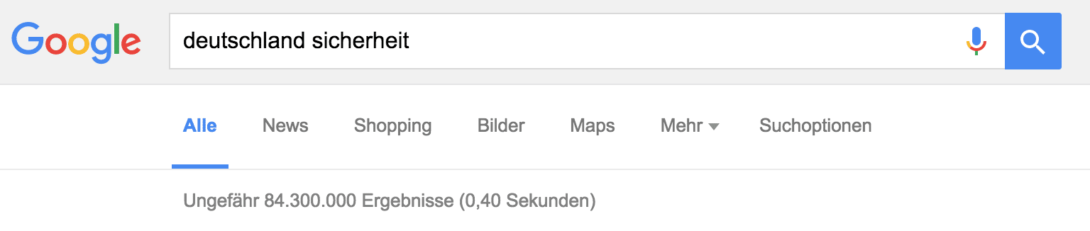 Deutschland Sicherheit bei google