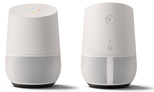 Google Home Vor- und Rückansicht