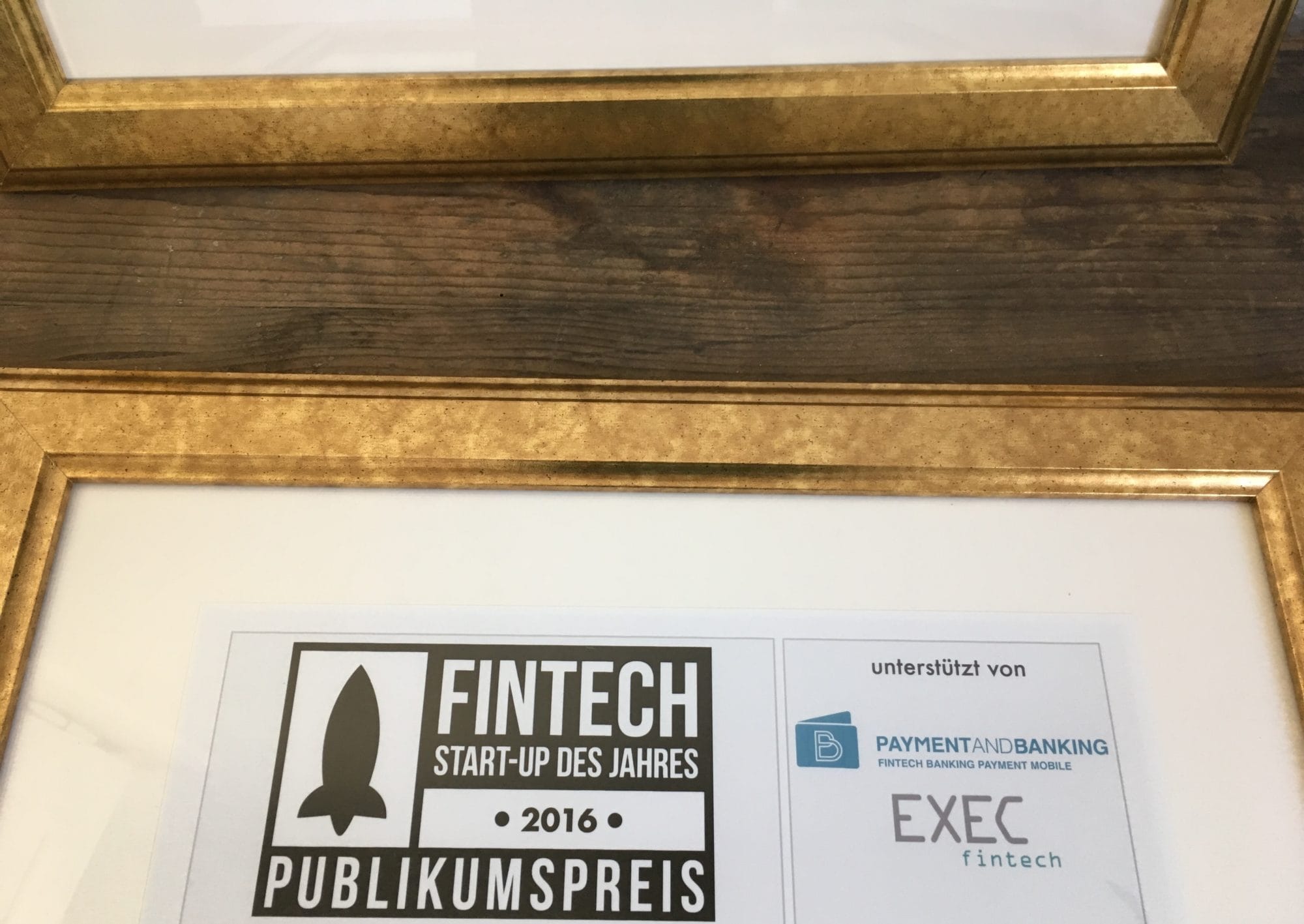 Preis zum Fintech des Jahres 2016