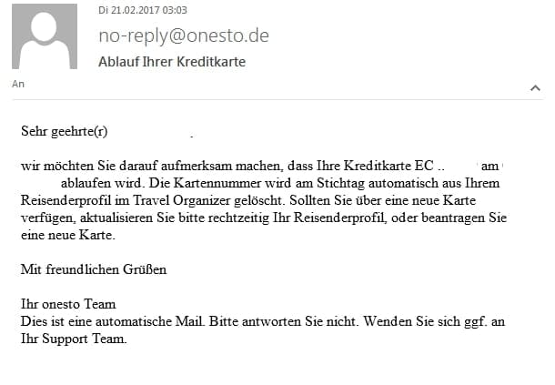 Stell dir vor, wir haben 2017 und deine Kreditkarte läuft ab