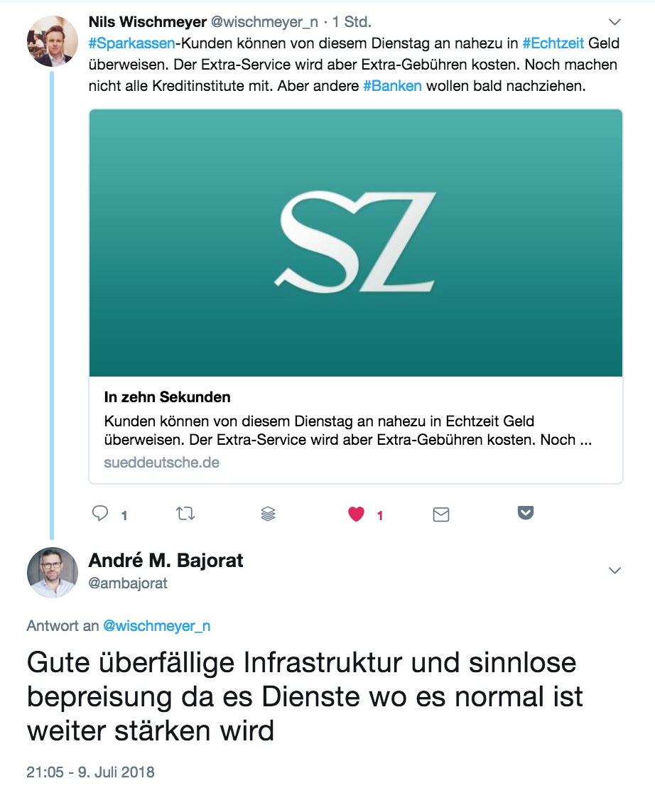 Instant Payment - Produkt oder notwendiges Update der Systeme?