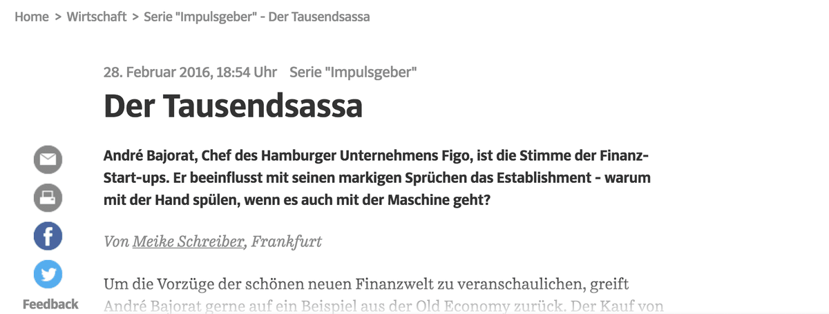 SZ: Der Tausendsassa (Paywall)