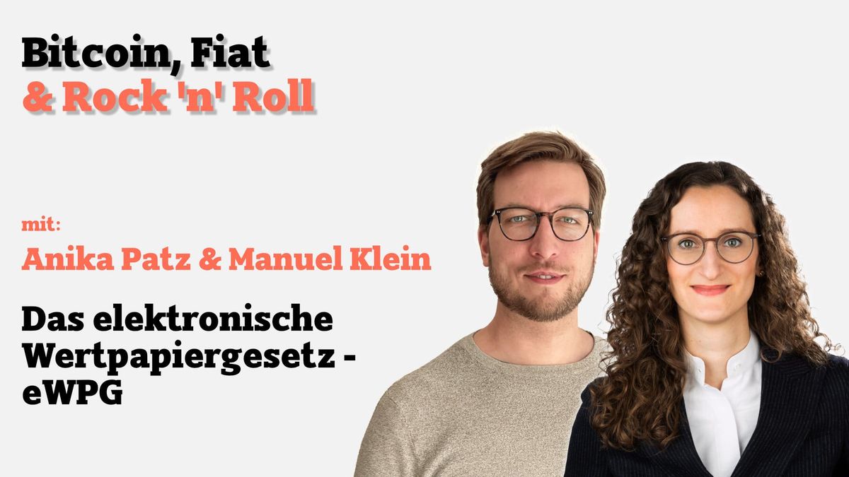 In der heutigen KryptoFriday Episode spricht Manuel mit Dr. Anika Patz über das elektronische Wertpapiergesetz (eWPG). Deutsc