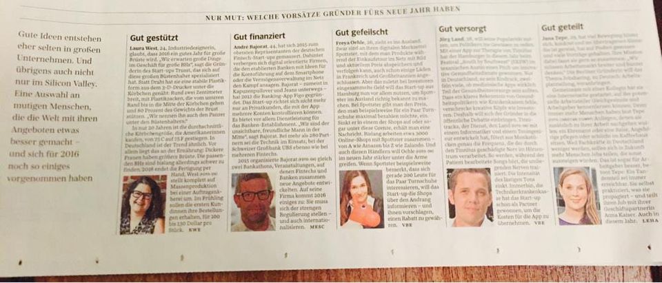 Die SZ heute zum Thema „Mut“ und 5 Personen dazu