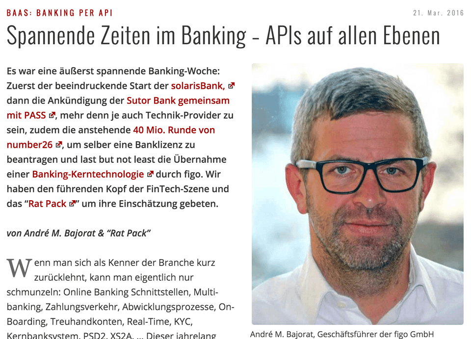 Gastbeitrag im IT-Finanzmagazin: Spannende Zeiten im Banking – APIs auf allen Ebenen