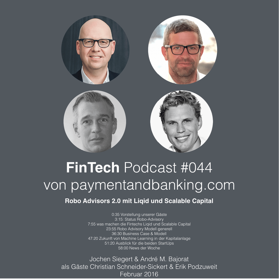 FinTech Podcast #044 – Robo Advisors 2.0 mit Liqid und Scalable Capital