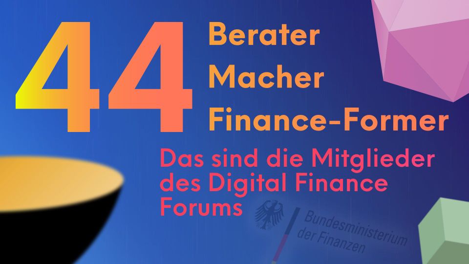 Das sind die Mitglieder des Digital Finance Forums des BMF