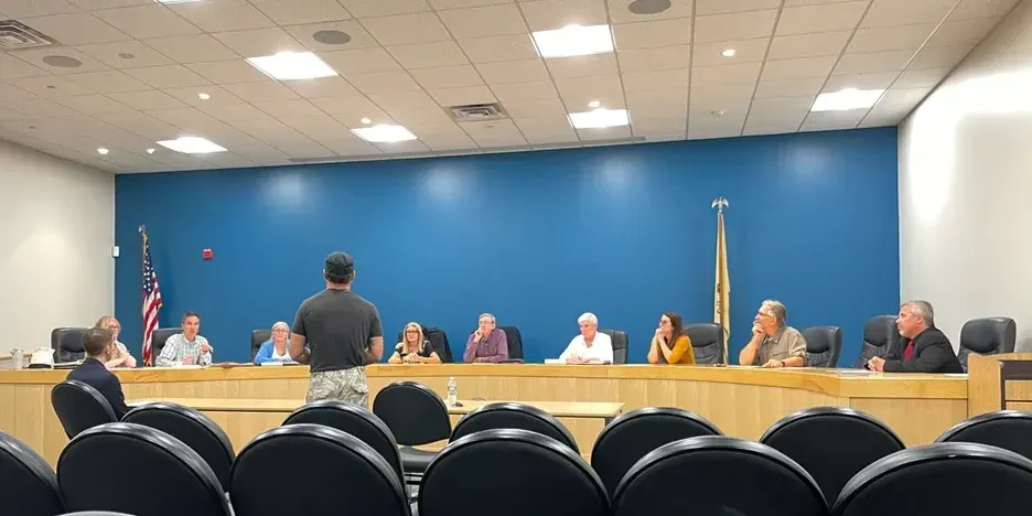 a man standing before the Zoning Baord