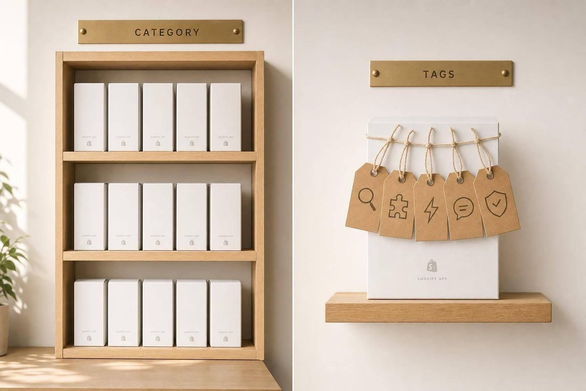 Category vs Tags: Shopify App Store SEO