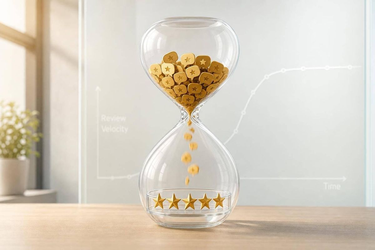 Review frequency vs rating score: rank impact