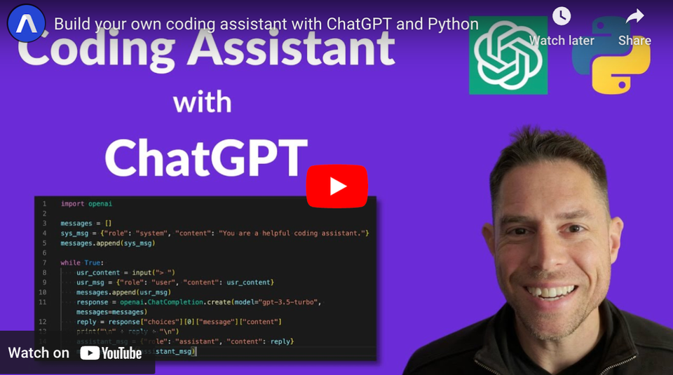 Build your own coding assistant with GPT and Python