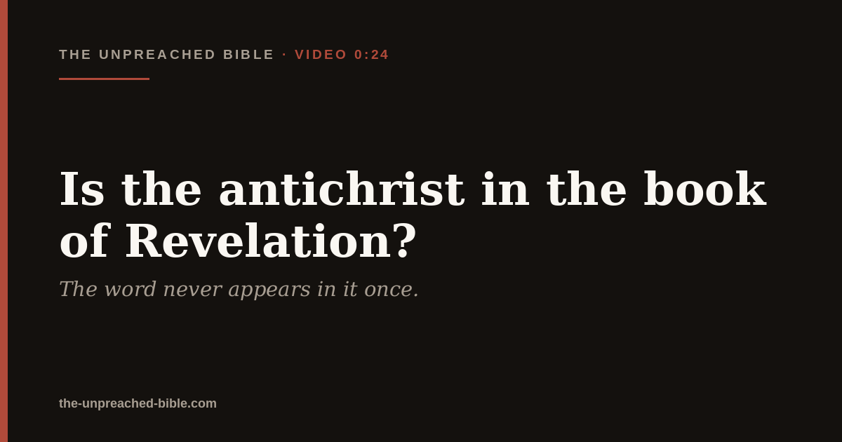 Is the antichrist in the book of Revelation?