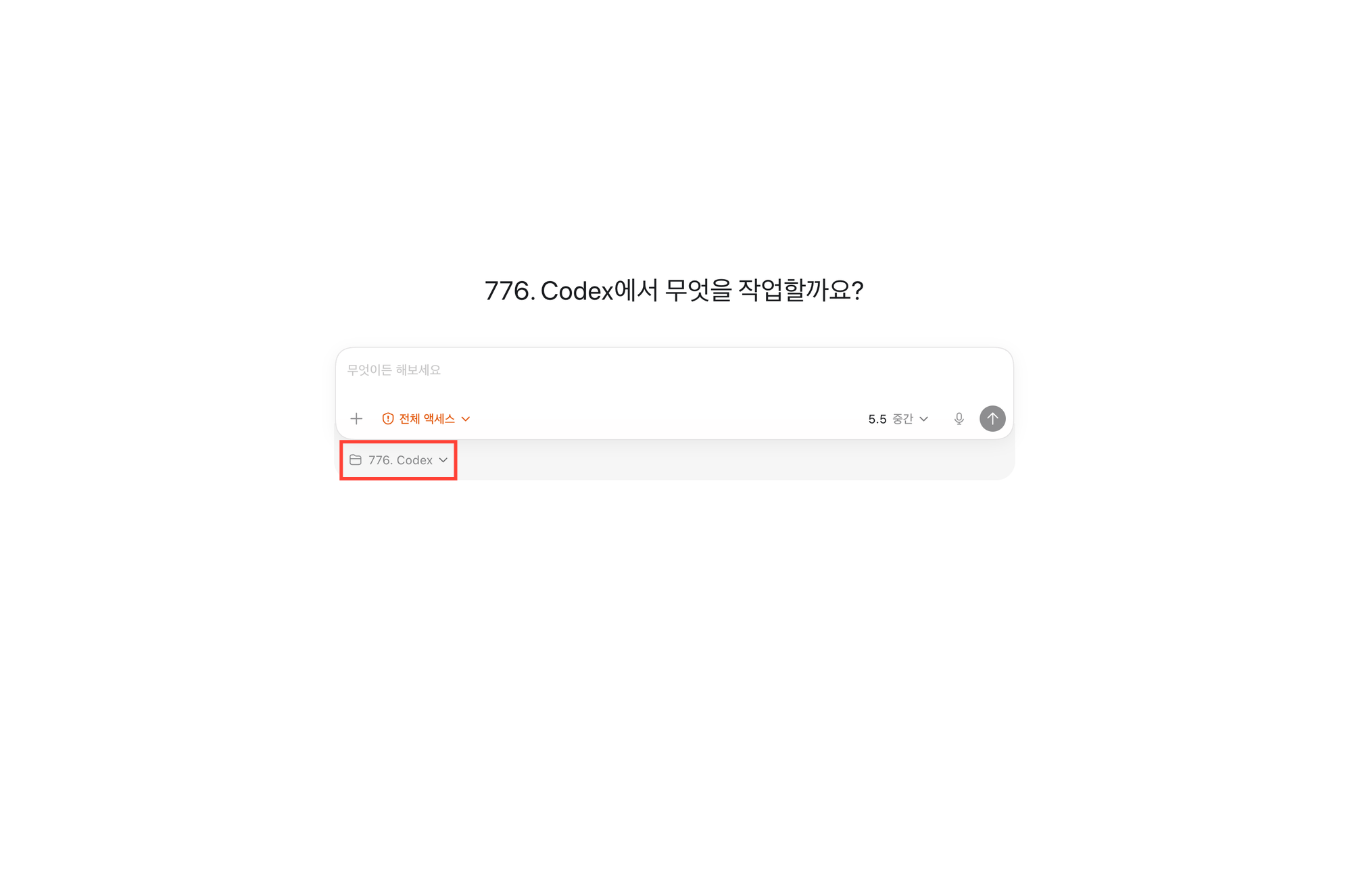 Codex 실행 과정 1