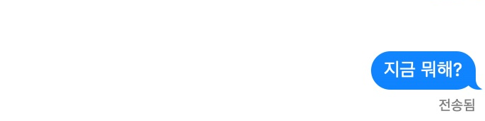 Mac Messages에서 지금 뭐해? iMessage 전송됨 화면