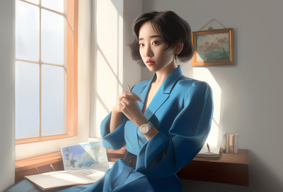 🔎 #4. 창가에서 글쓰는 작가 이미지 만들기