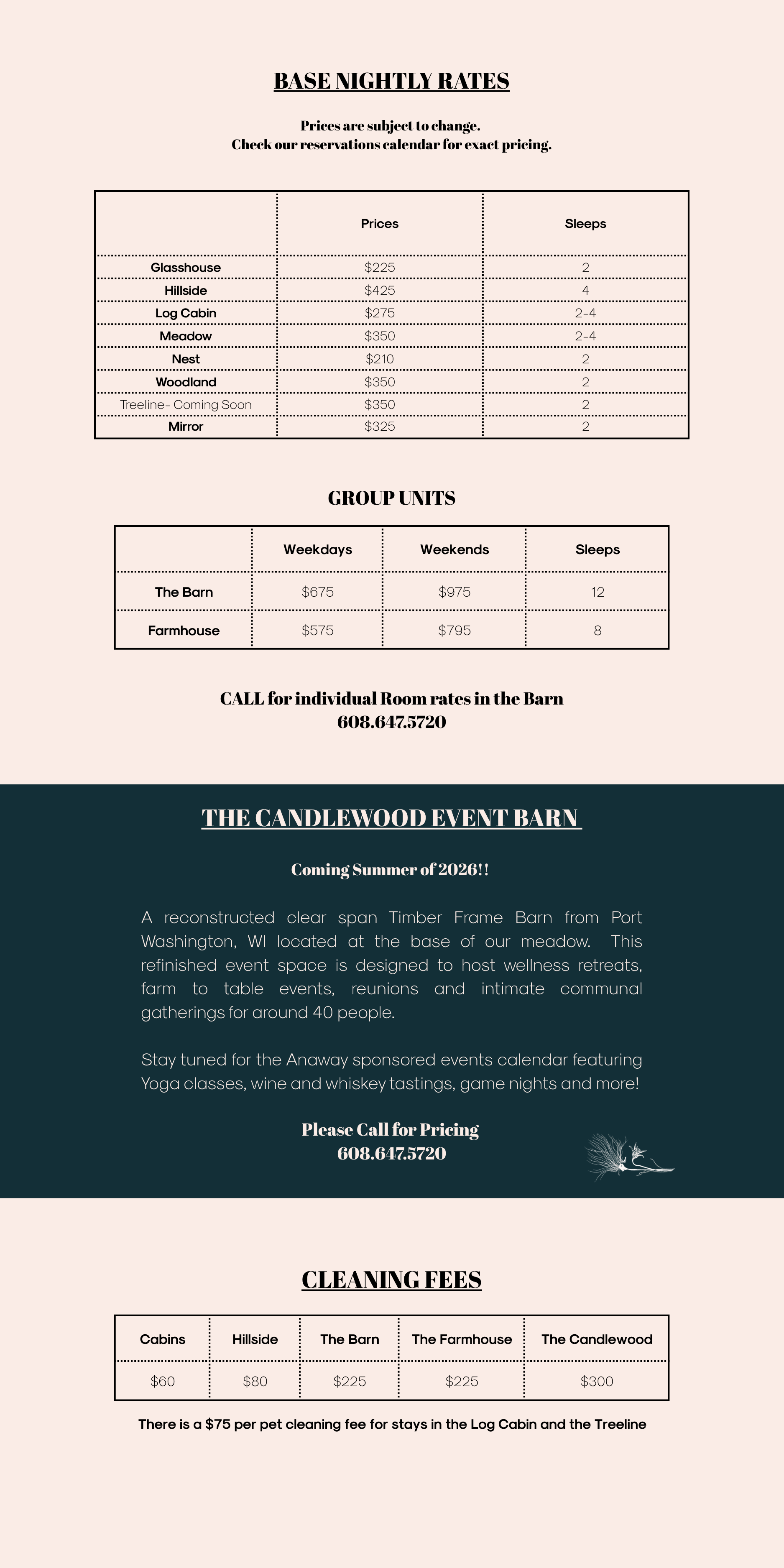 Pricing & Policies