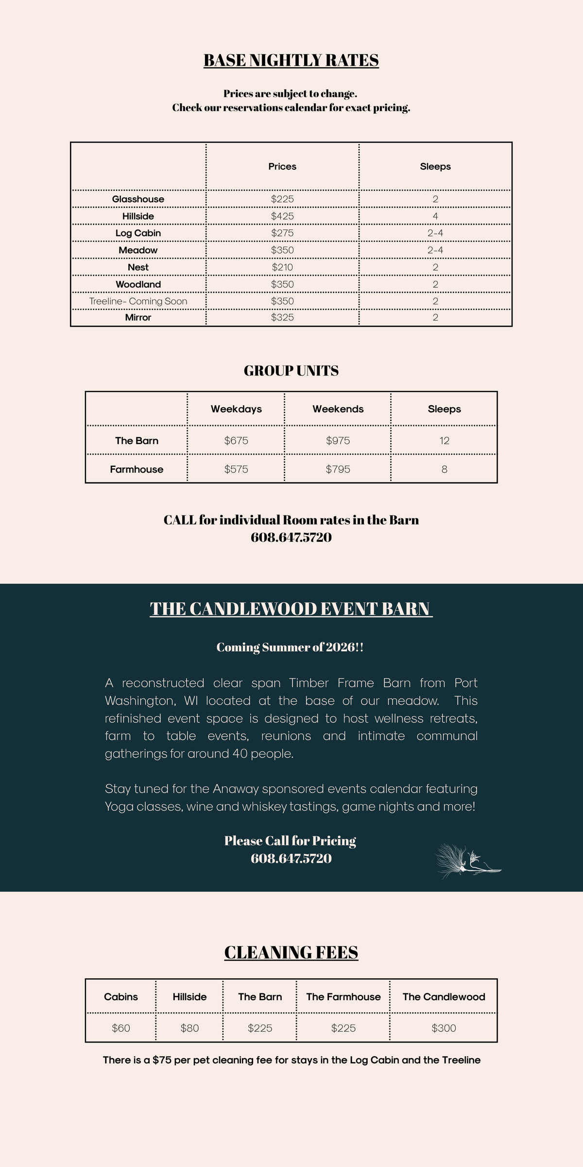 Pricing & Policies