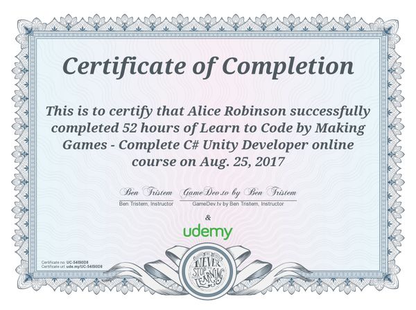 Completed! UnityCourse - Game Dev Weekly - 8/19 - 8/25