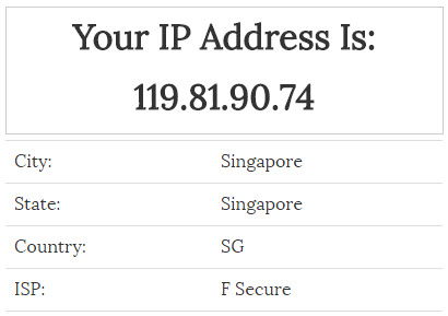 My IP address