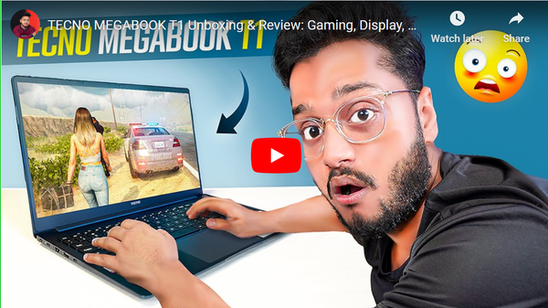 TECNO MEGABOOK T1 Unboxing & Review: Gaming, Display, Speakers: Best Laptop For Student Under 40K