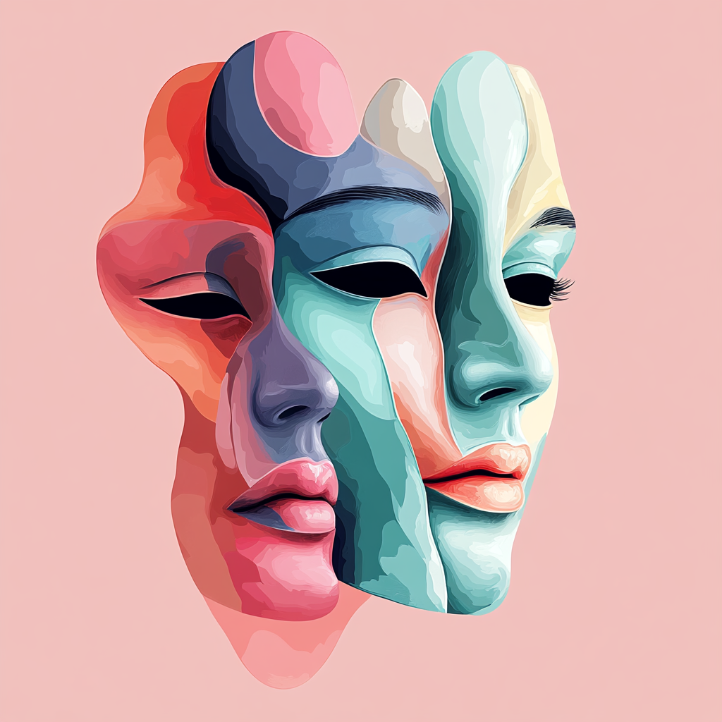 ADHD masking illustration