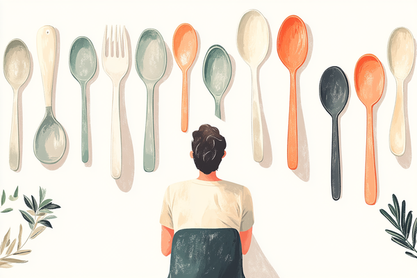 Spoon theory ADHD energy illustration