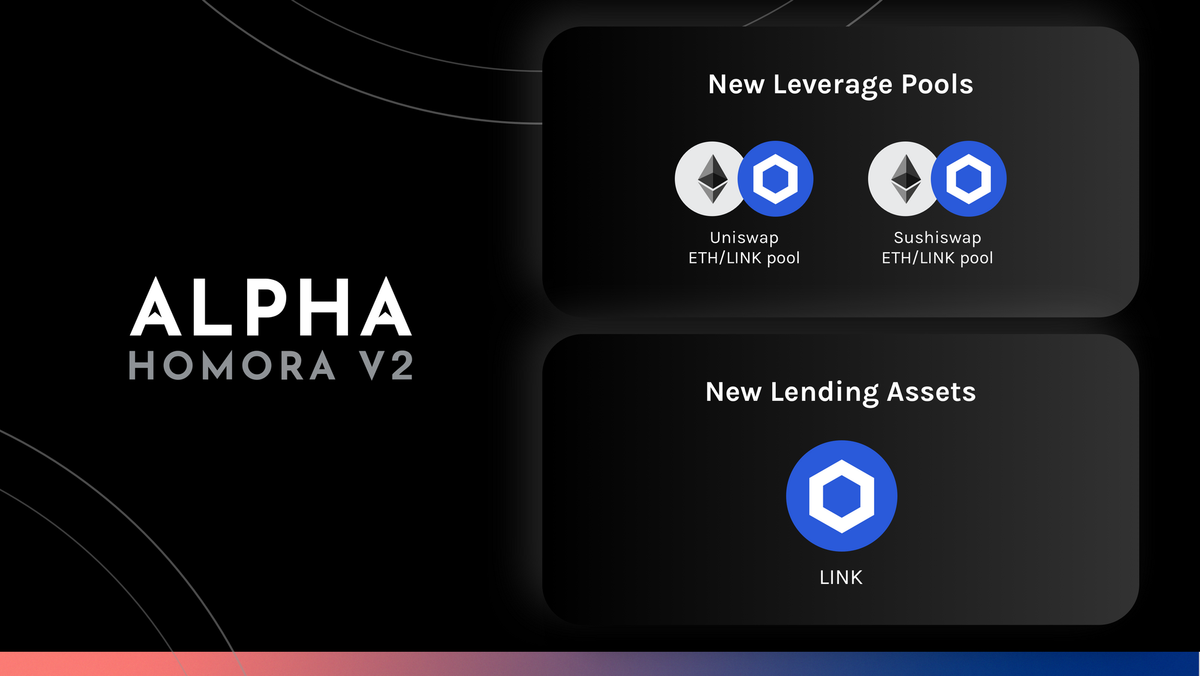 Alpha Homora V2 Adds Leveraged ETH/LINK + Lending of LINK Token