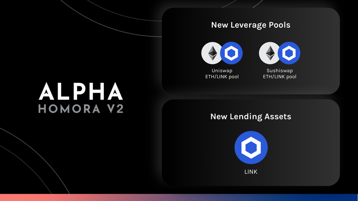 Alpha Homora V2 Adds Leveraged ETH/LINK + Lending of LINK Token