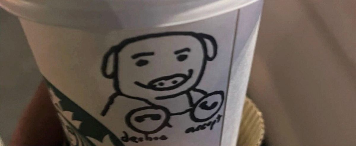 An LASD deputy is recovering from hurt feelings after finding a cartoon pig on his coffee cup.