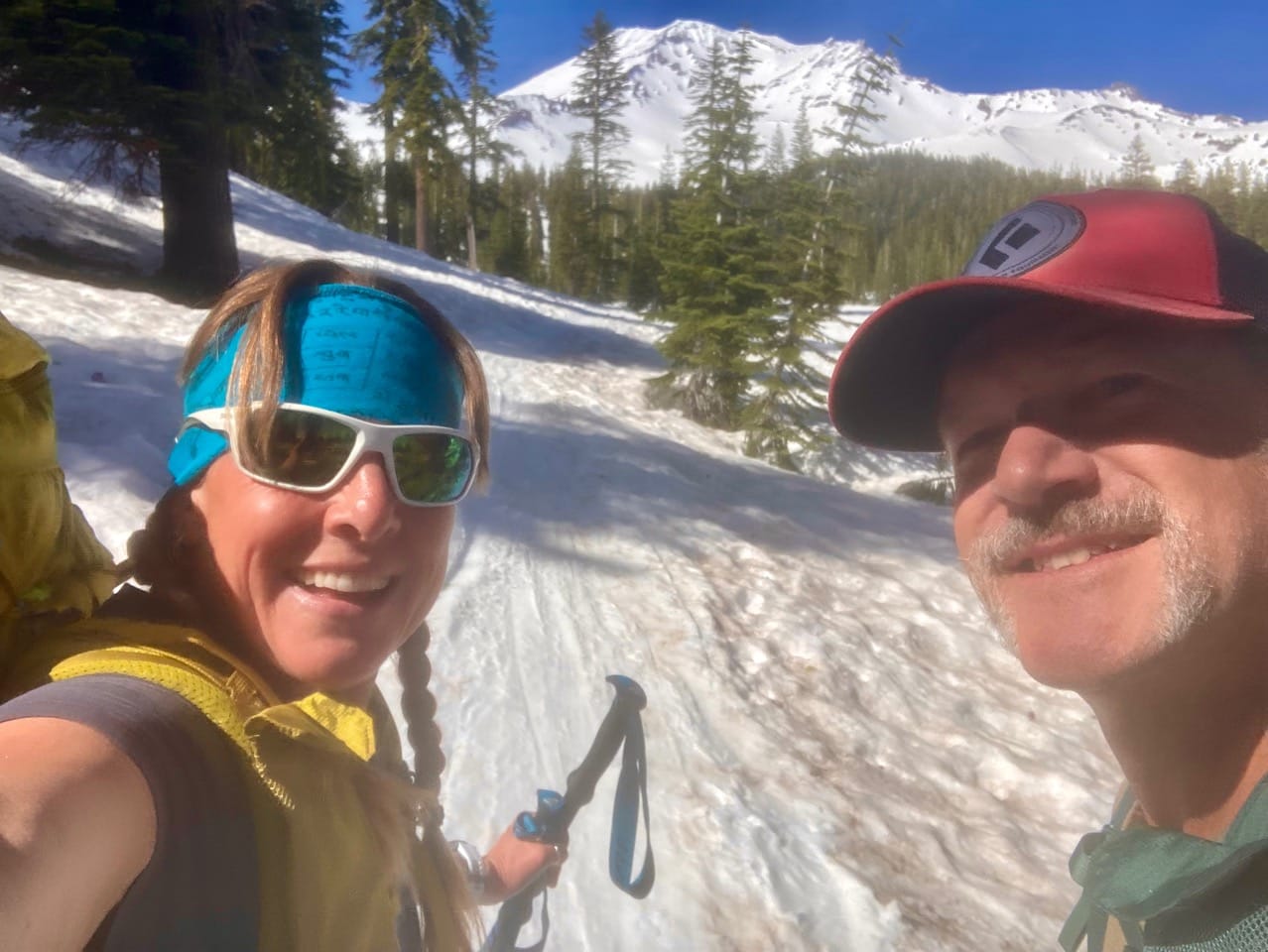 Selfie of Becky and Mike on the trail.