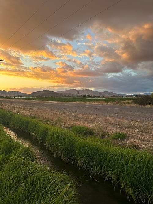 Picture of irrigation ditch in Carey, ID.