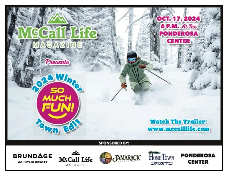 Picture of ski film poster for the McCall Life Town Edit. 