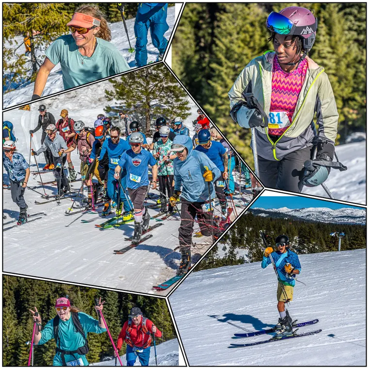 Collage showing images from the Little Skimo race. 